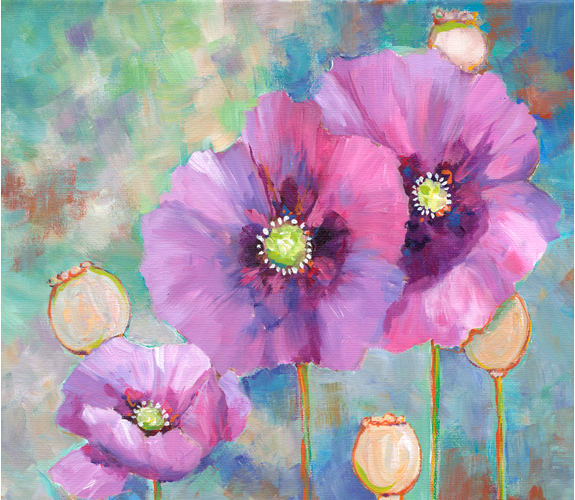 "Purple Poppies" - Peggy Wilson